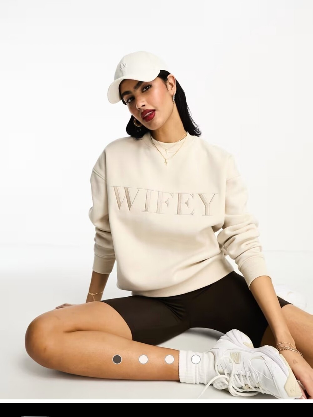 Wifey Statement Cream Crewneck Sweatshirt